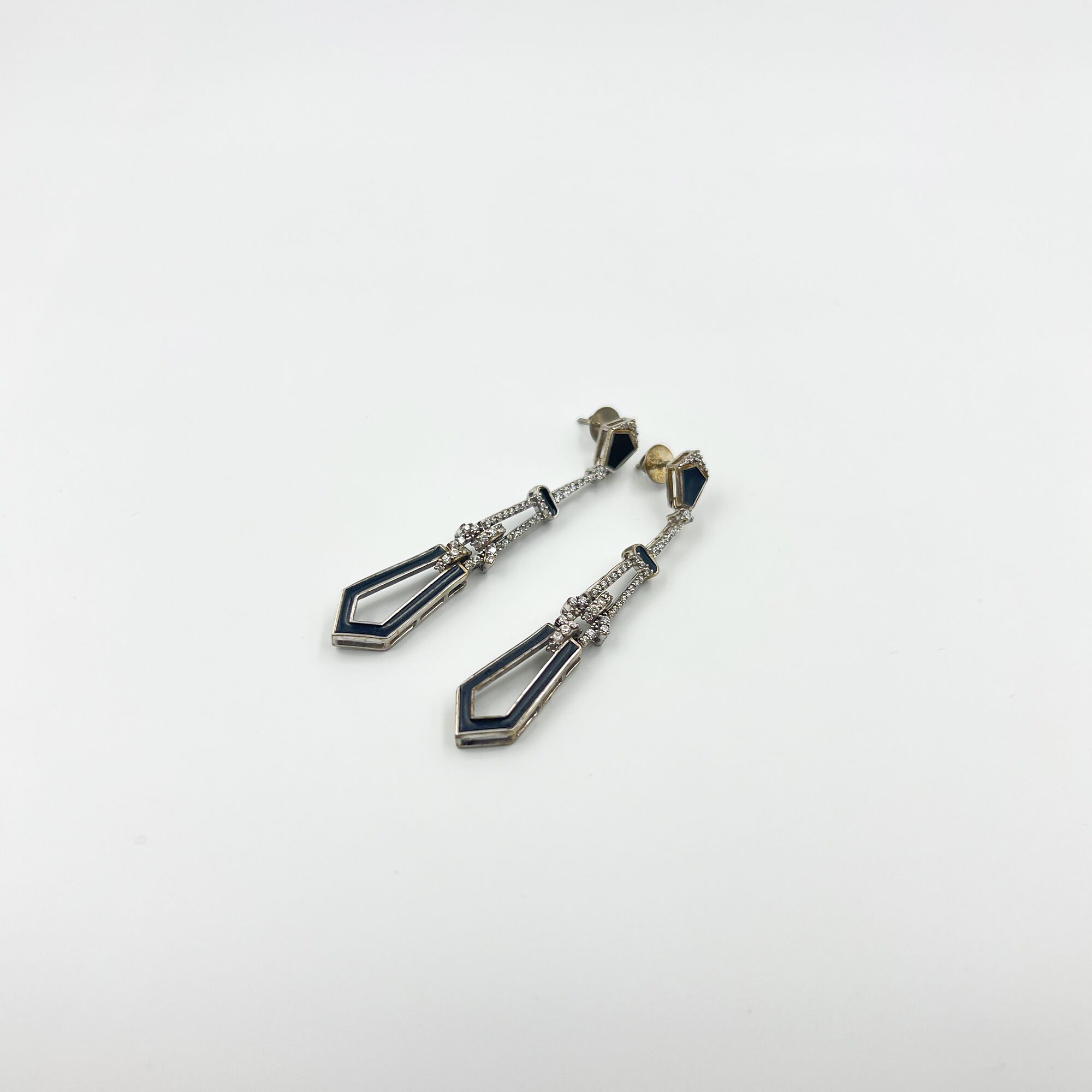 Black victorian dangllers from ekatvajewls
