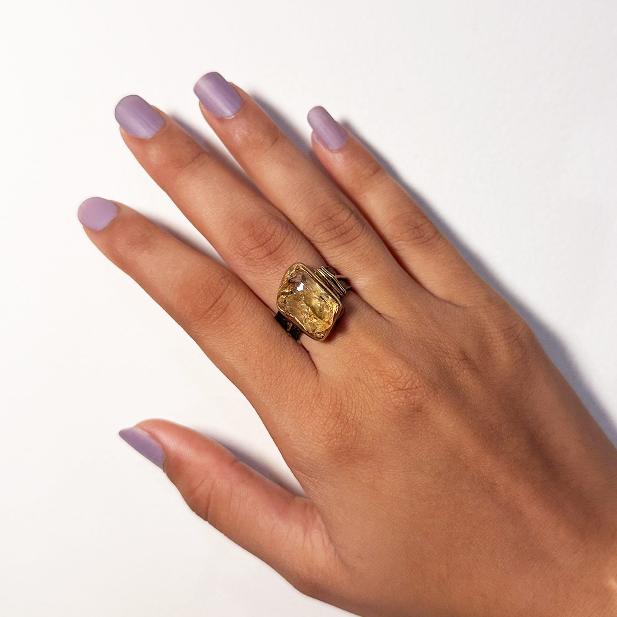 11 Yellow Sapphire Turkish Ring from ekatvajewels