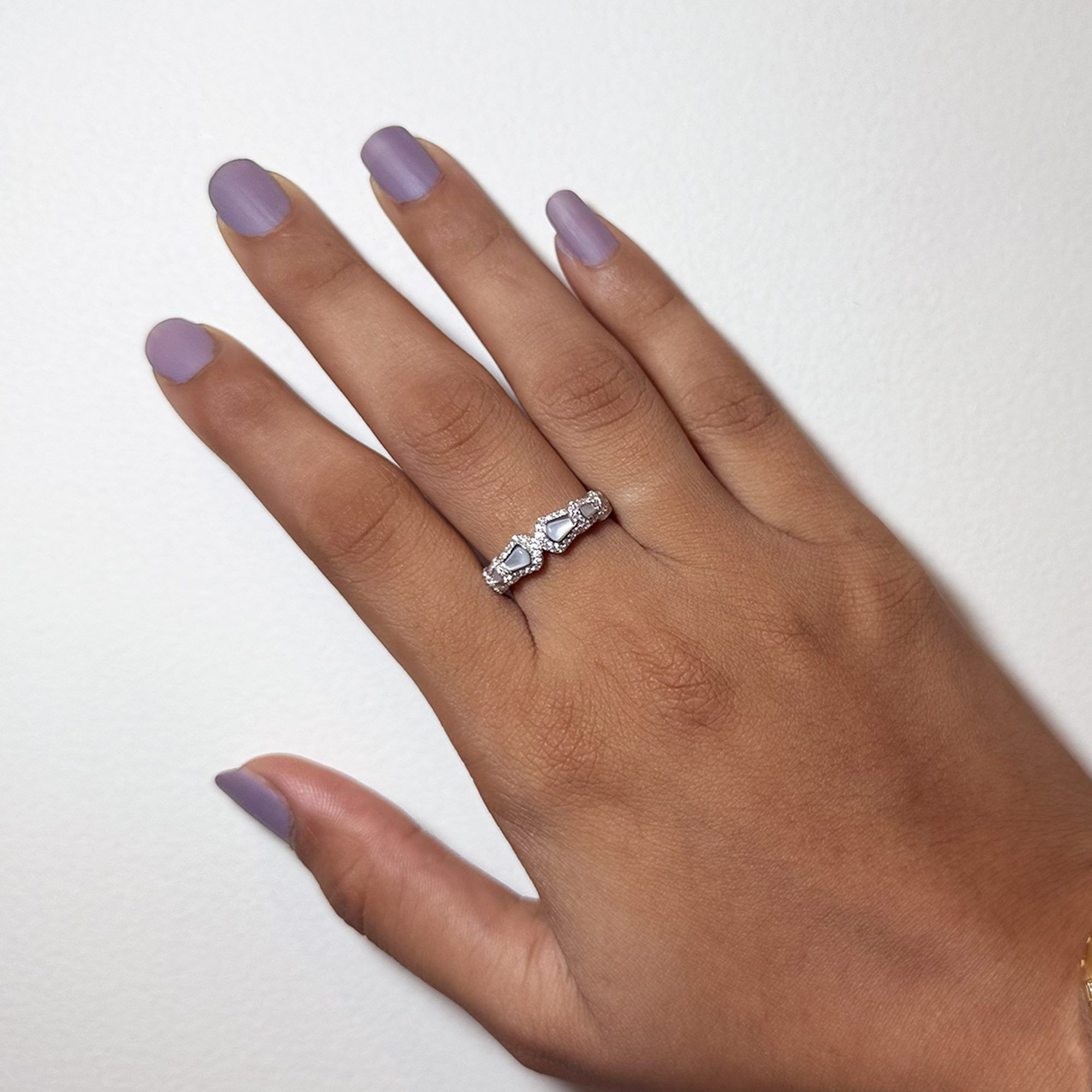 45 Daily Wear Pearl Stone Ring from ekatvajewels