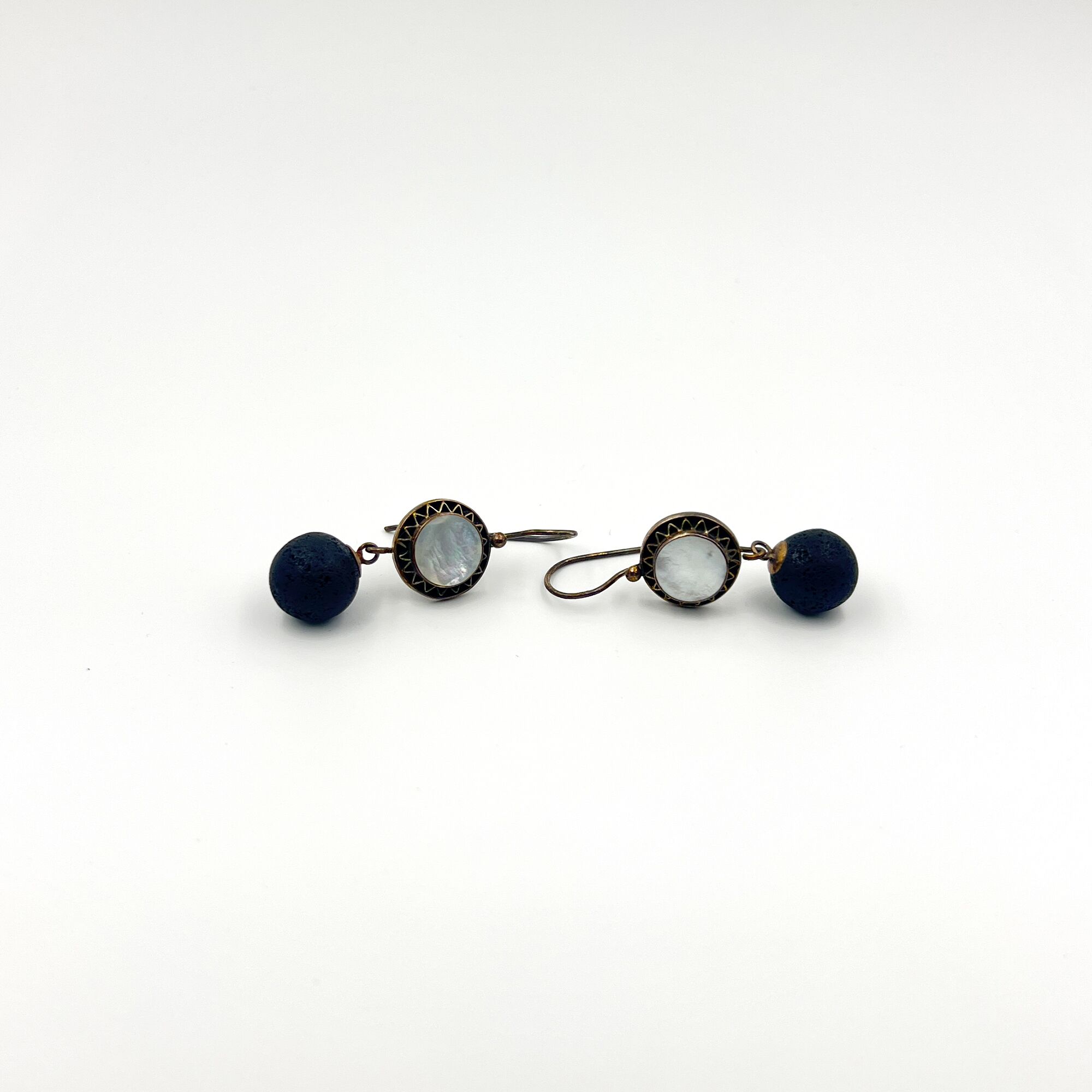 Dark Moon Mirror Earrings from ekatvajewls