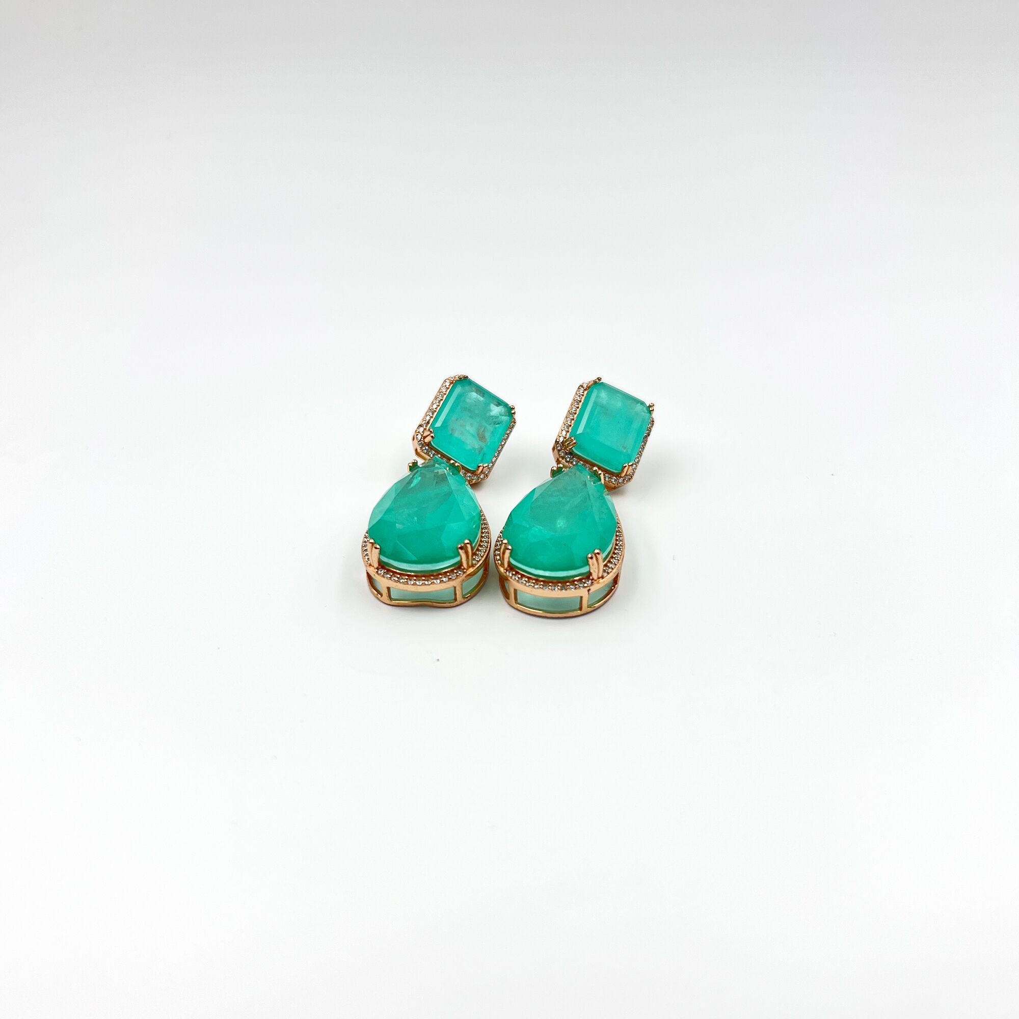 Emerald Drops Earrings from ekatvajewls