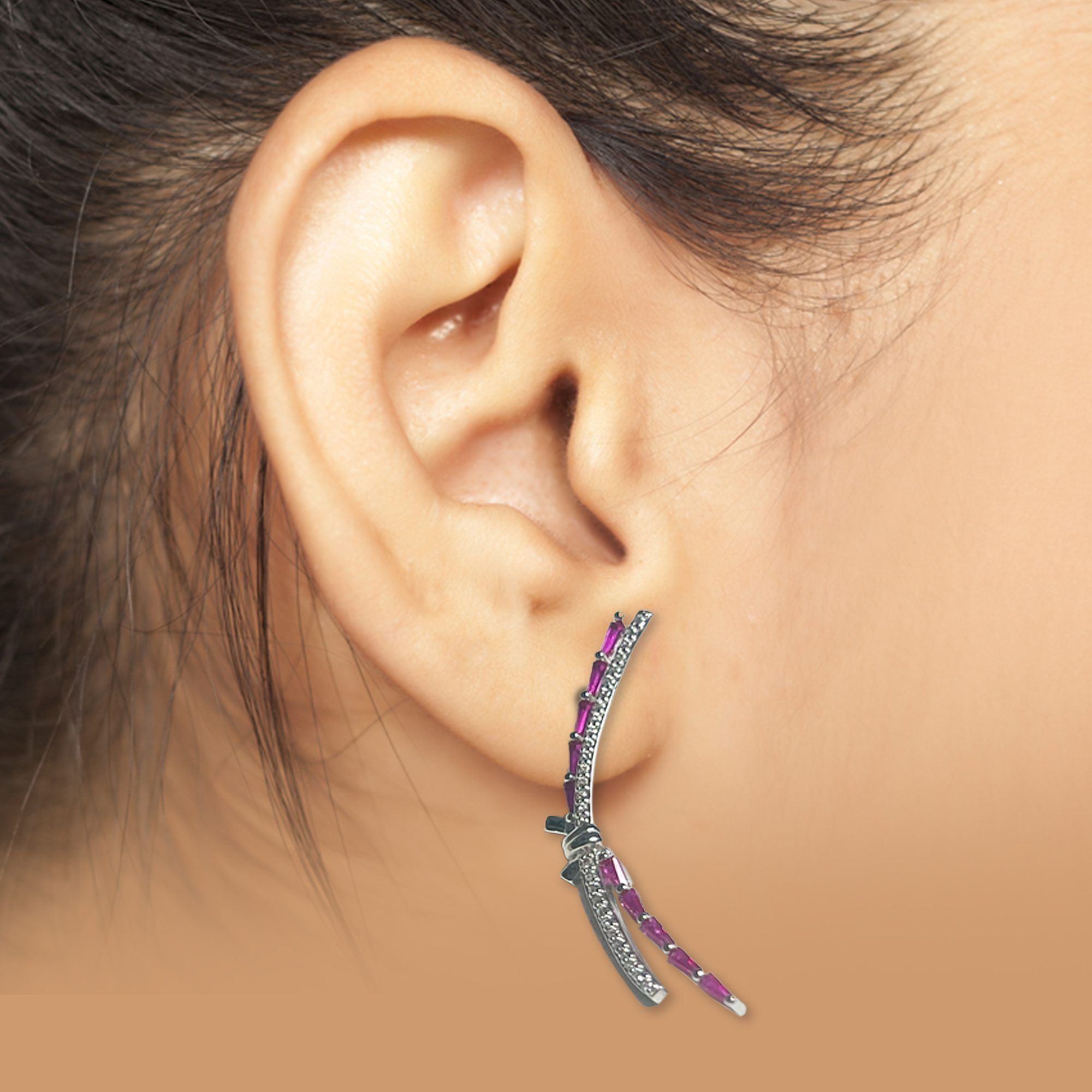 139 Forever Pink Knot Earrings from ekatvajewels