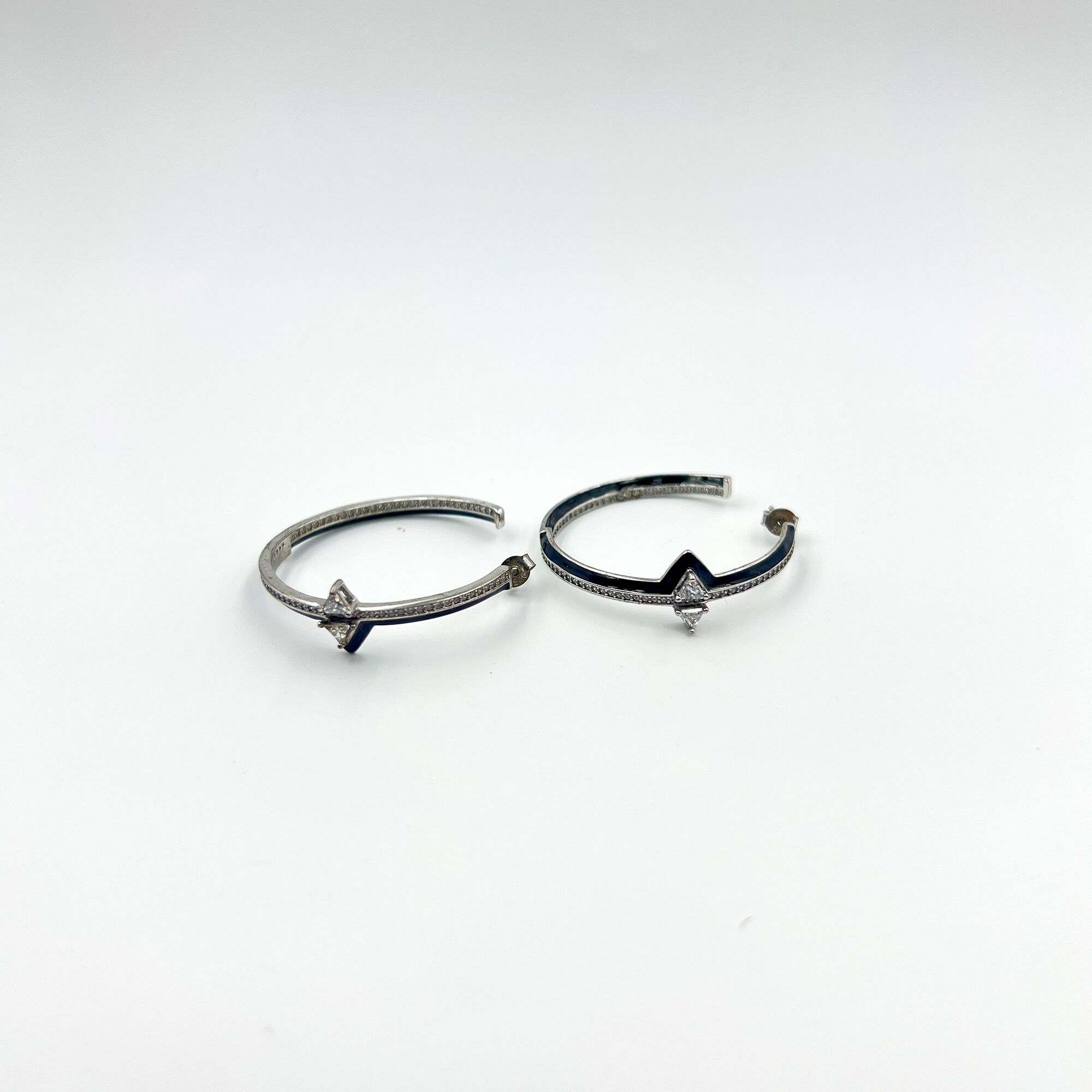 Diamond Prism Hoops from ekatvajewls