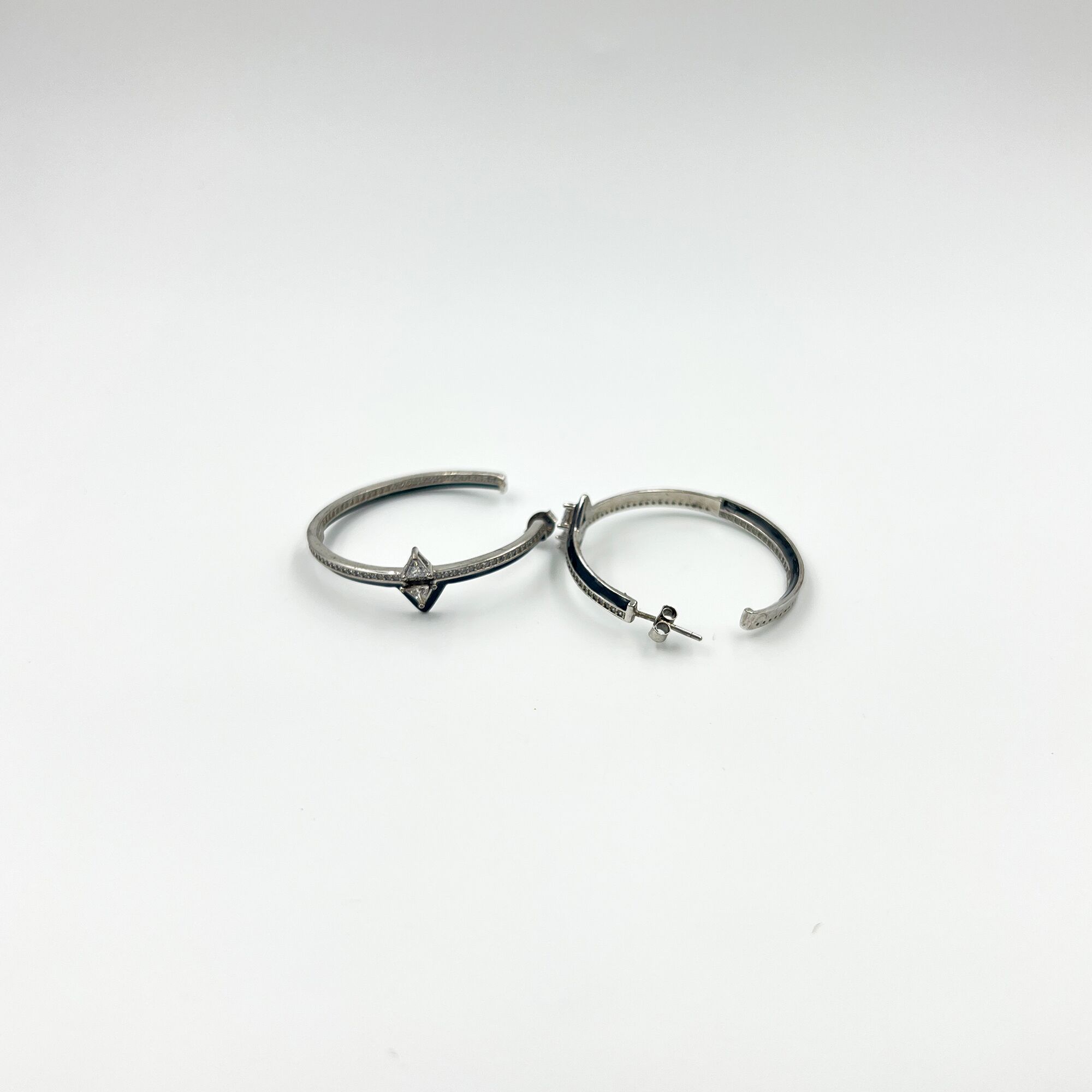 155 Diamond Prism Hoops from ekatvajewls