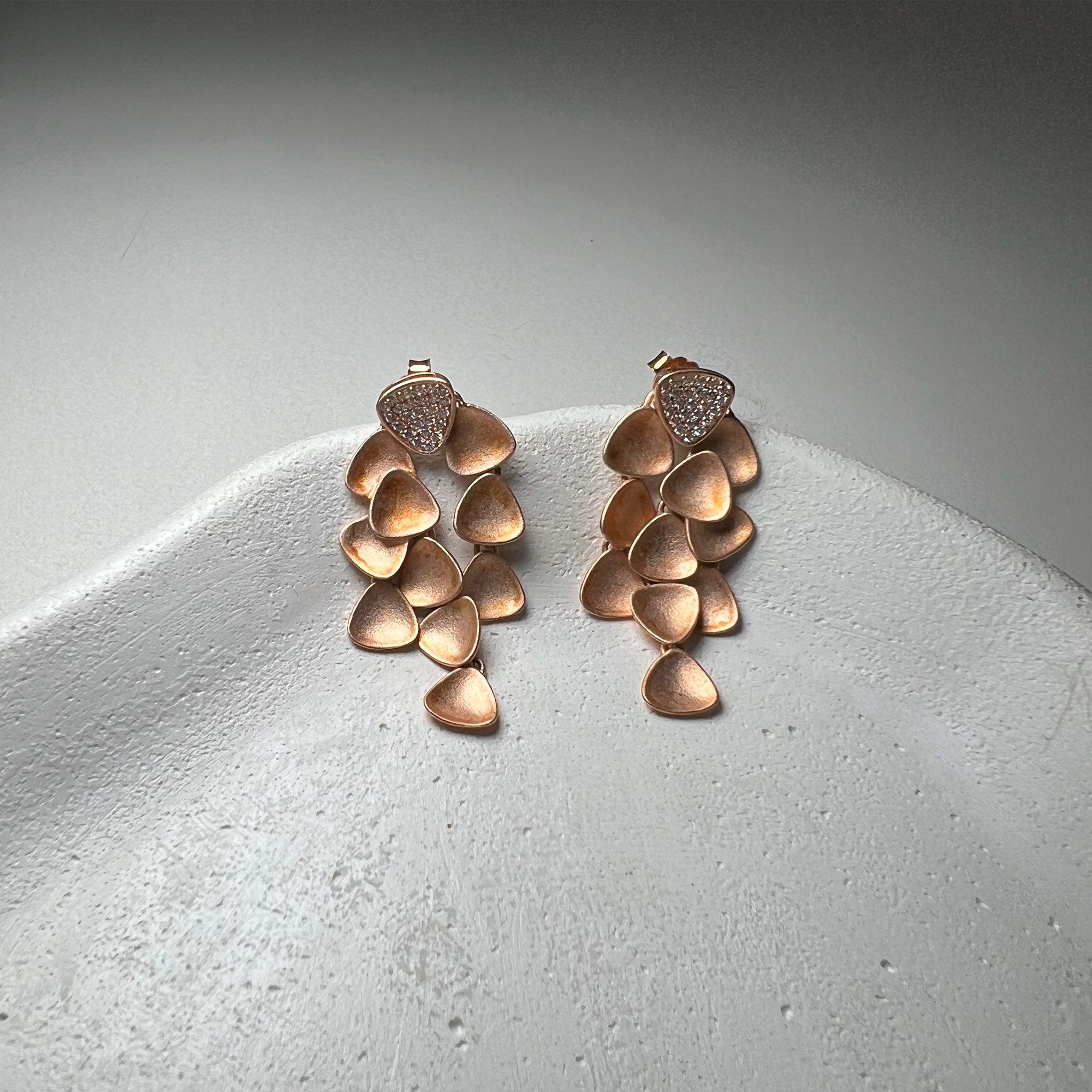 Golden Fringe Earrings from ekatvajewels