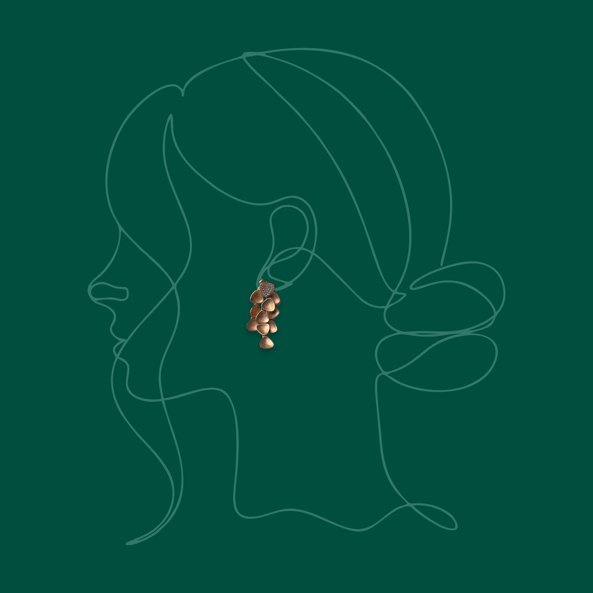 182 Golden Fringe Earrings from ekatvajewels