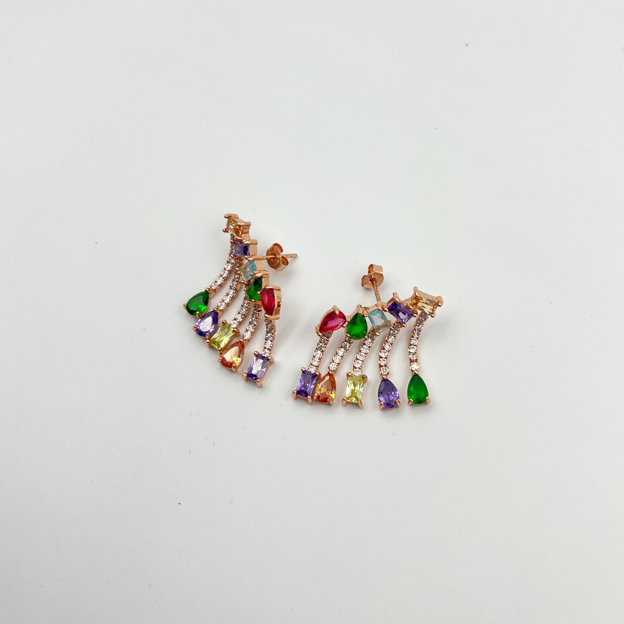 19 Crystal Rainbow Drop Earrings from ekatvajewls
