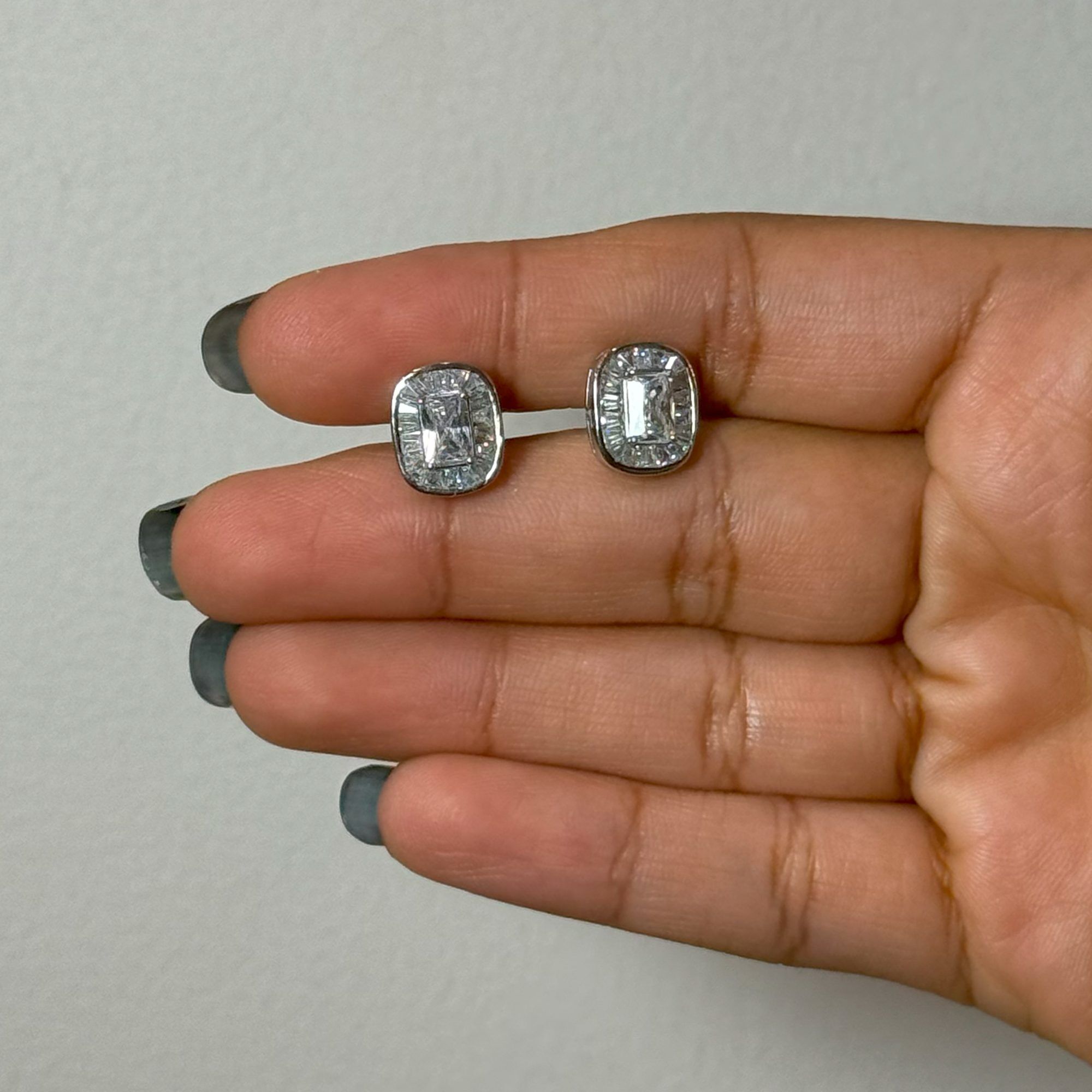 188 Elysian Frost Pendant Earring Set from ekatvajewels