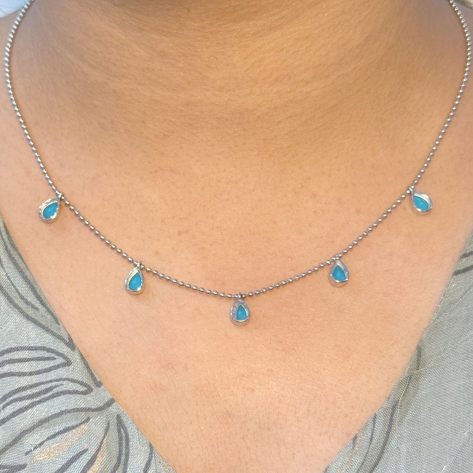 Blue Haze pendant Set from ekatvajewels
