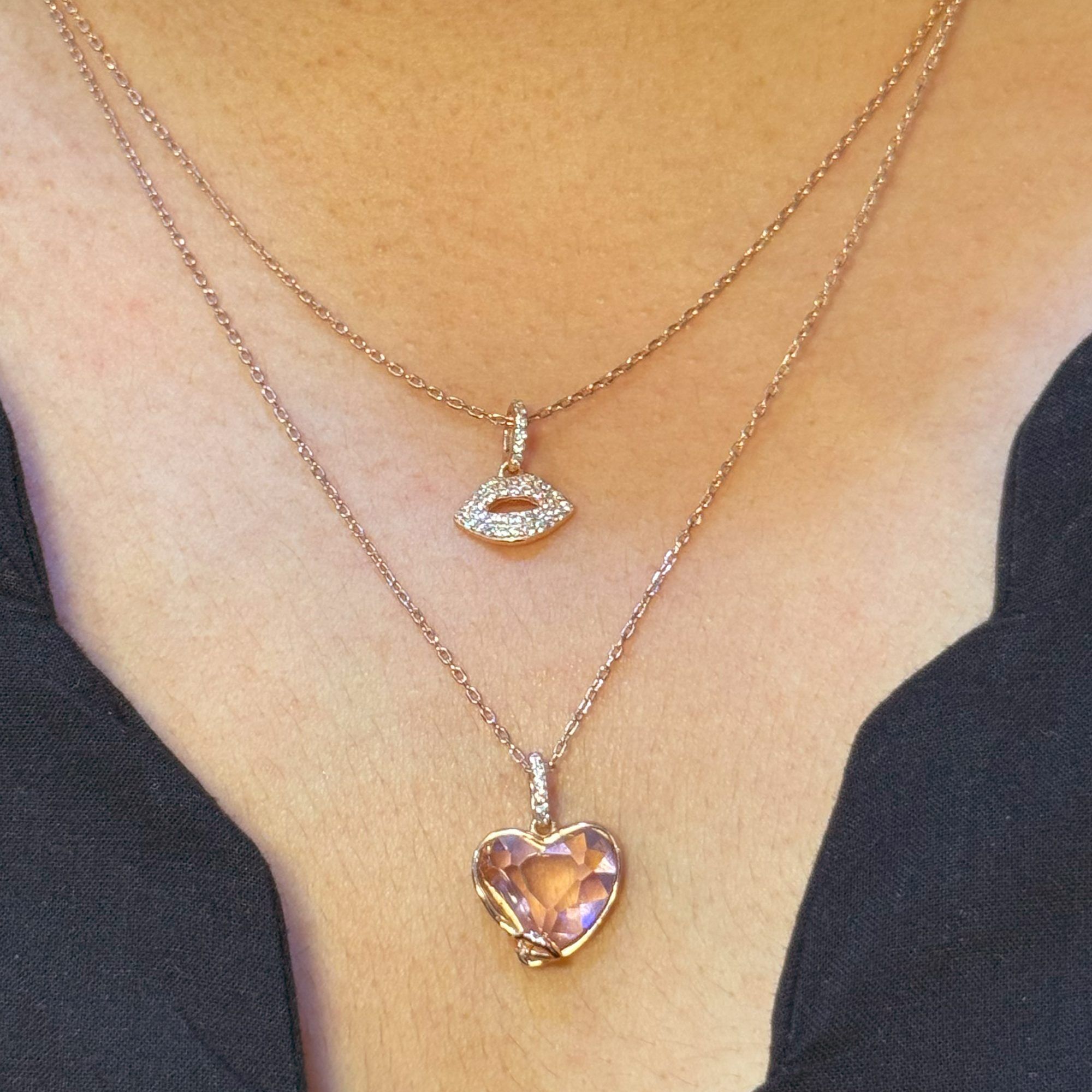 94 Rosé Reverie Necklace from ekatvajewels