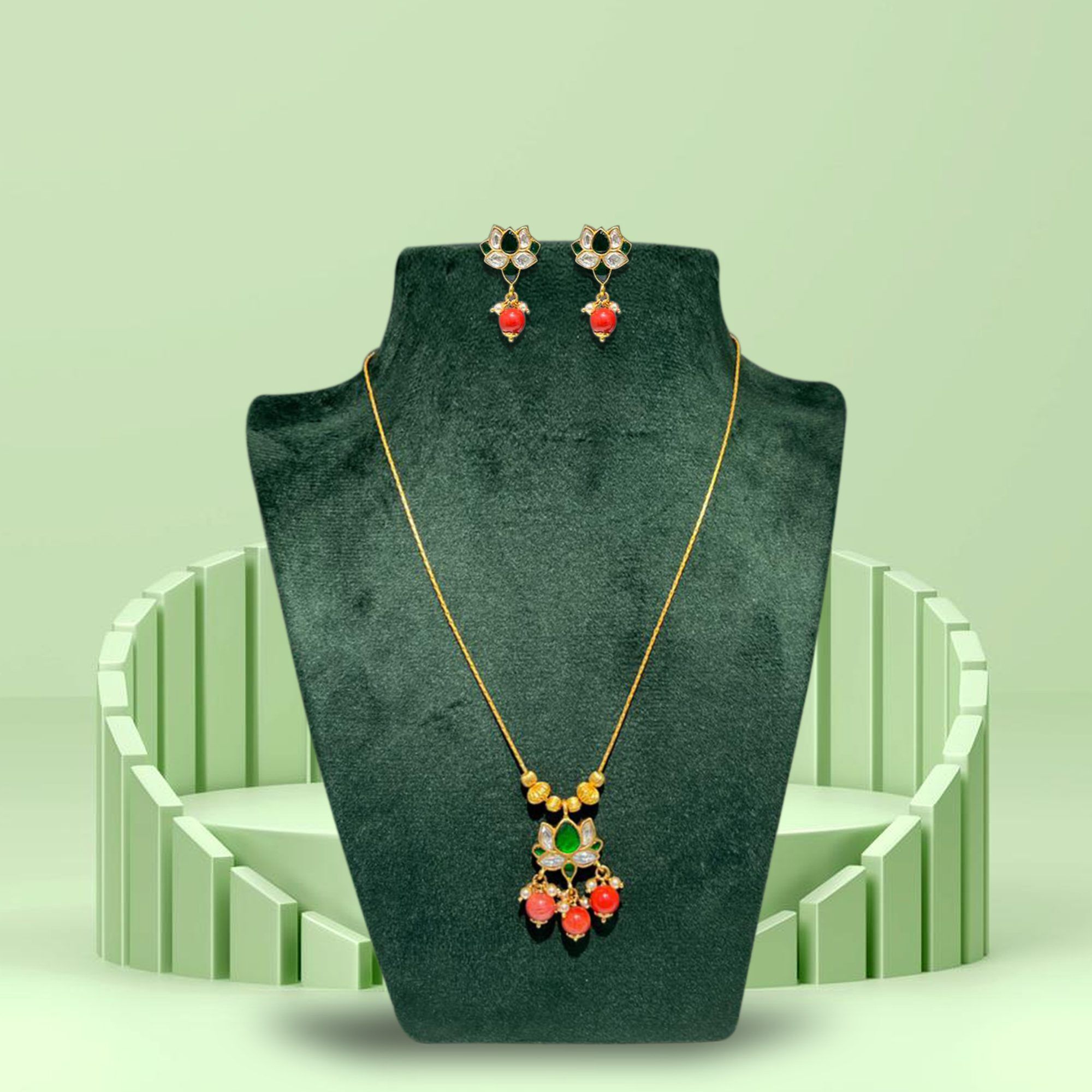 Twin Bloom Lotus Set from ekatvajewls