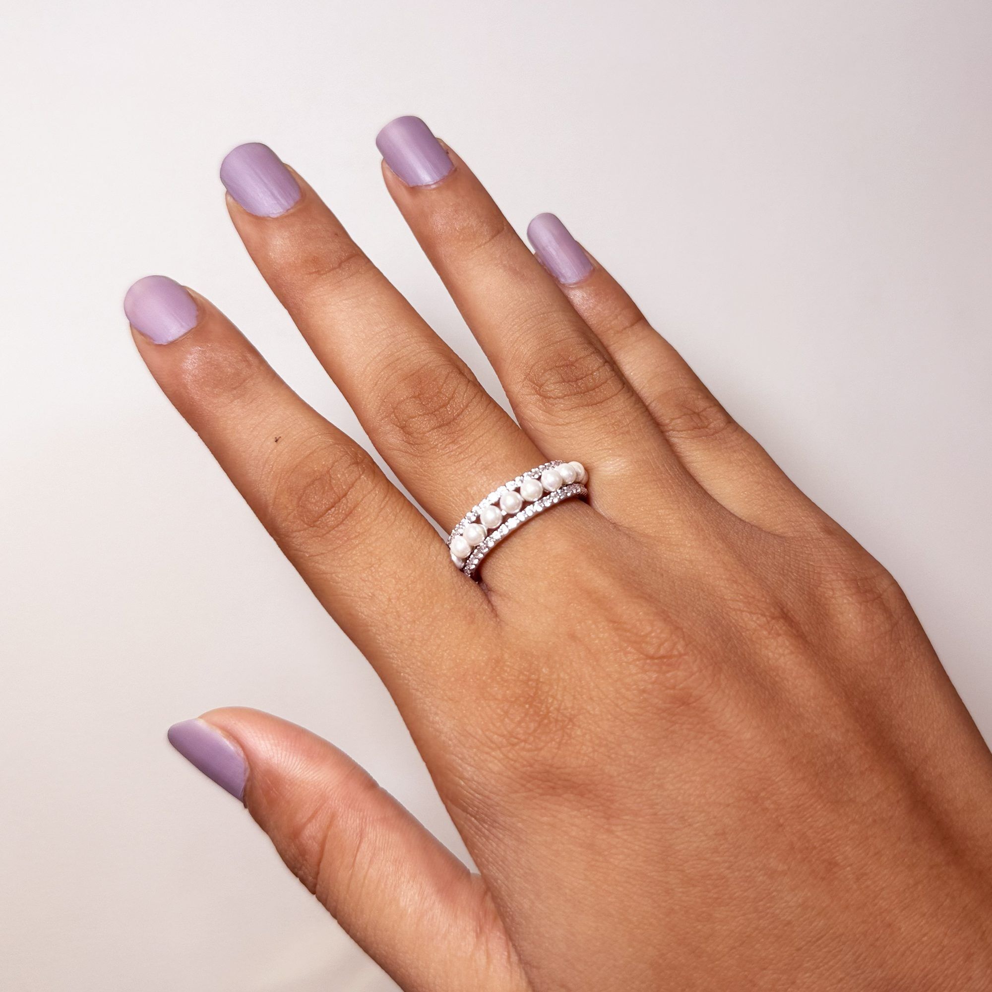 1 Pearl Fairy Silver Ring from ekatvajewels