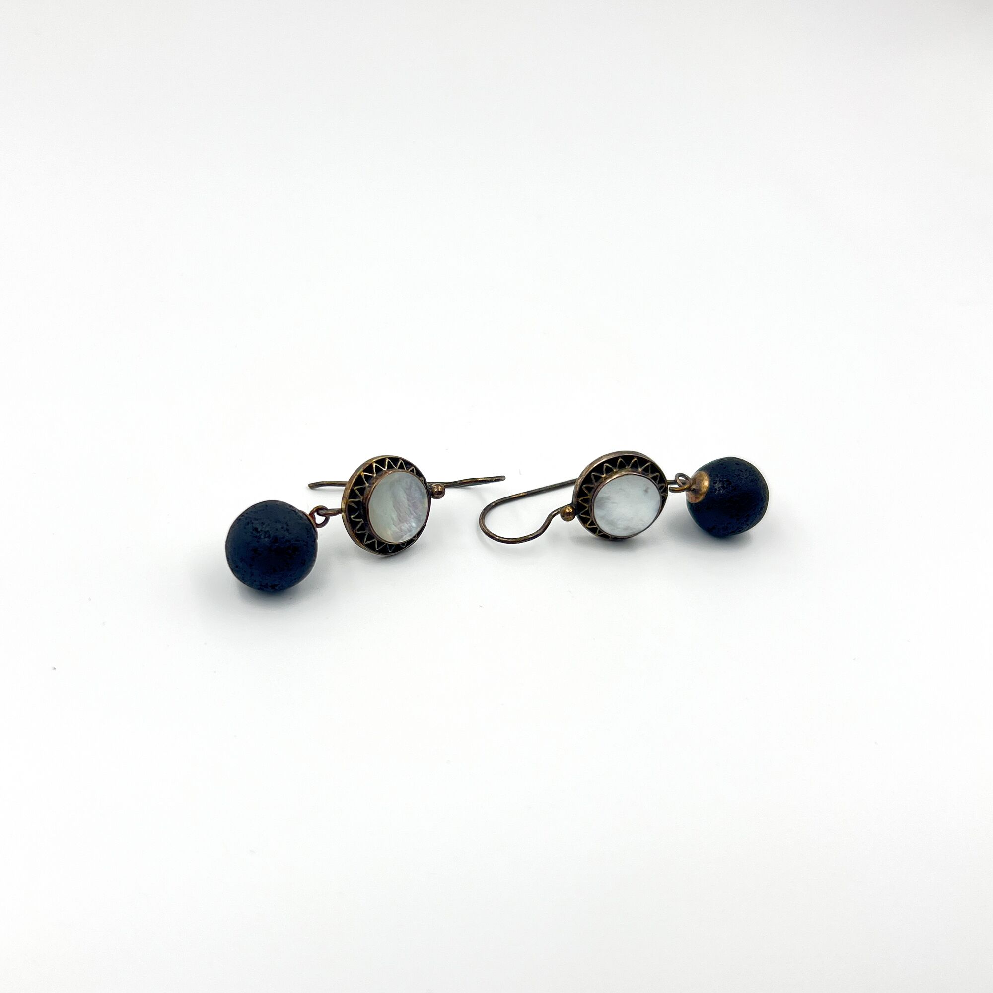 112 Dark Moon Mirror Earrings from ekatvajewls