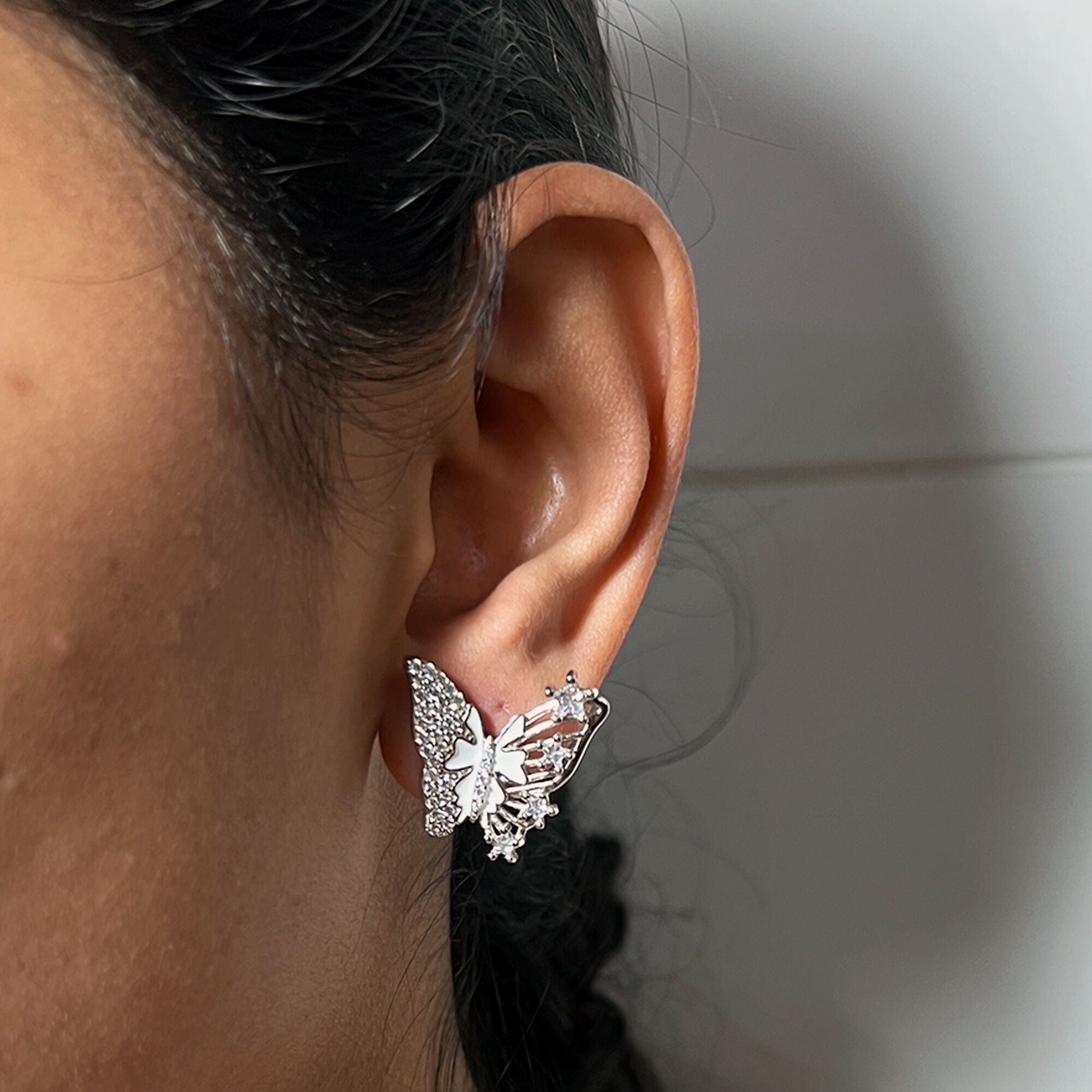 165 Crystal Butterfly Blaze Earrings from ekatvajewls