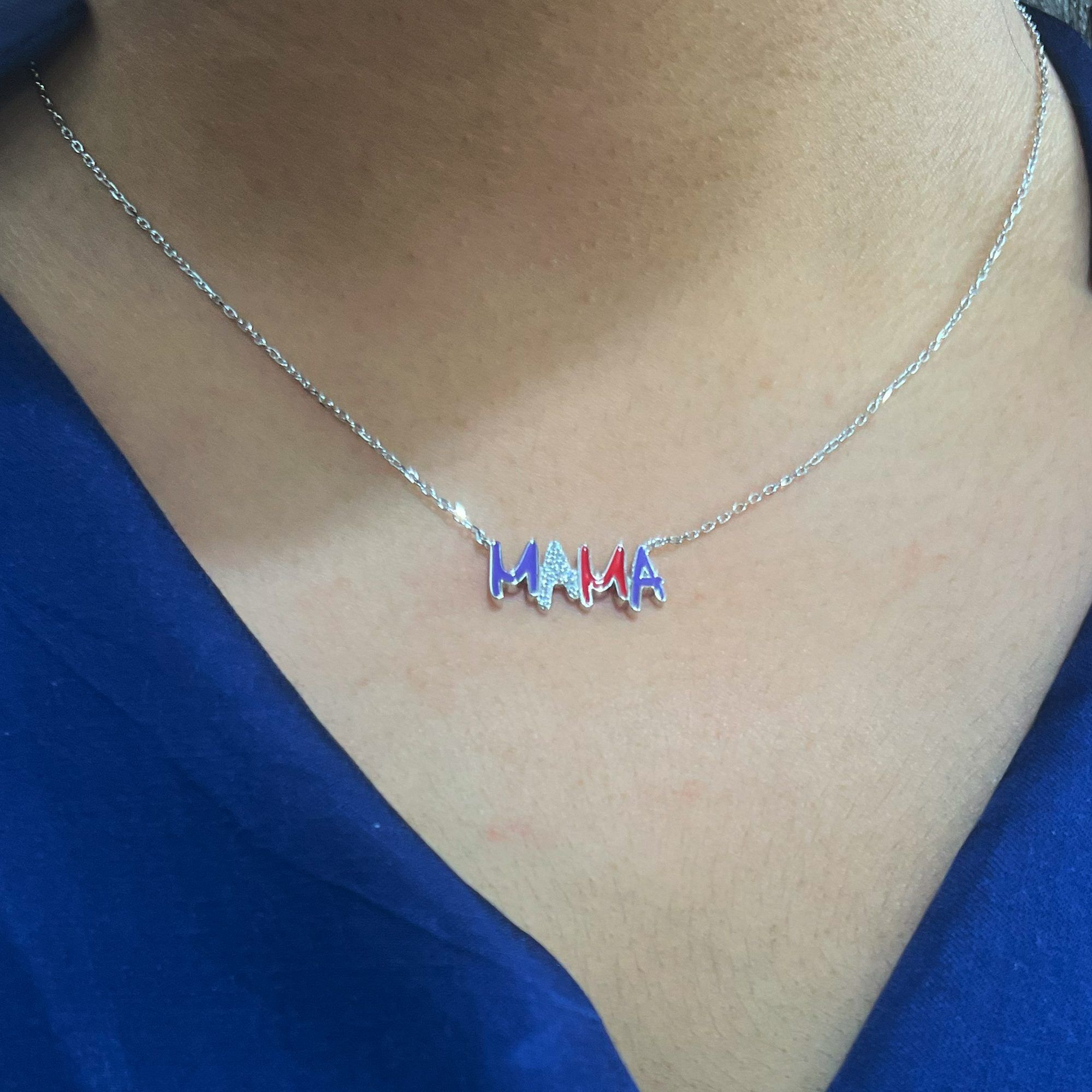 Custom silver jewelry Ahmedabad Mama, My Muse Necklace from ekatvajewels