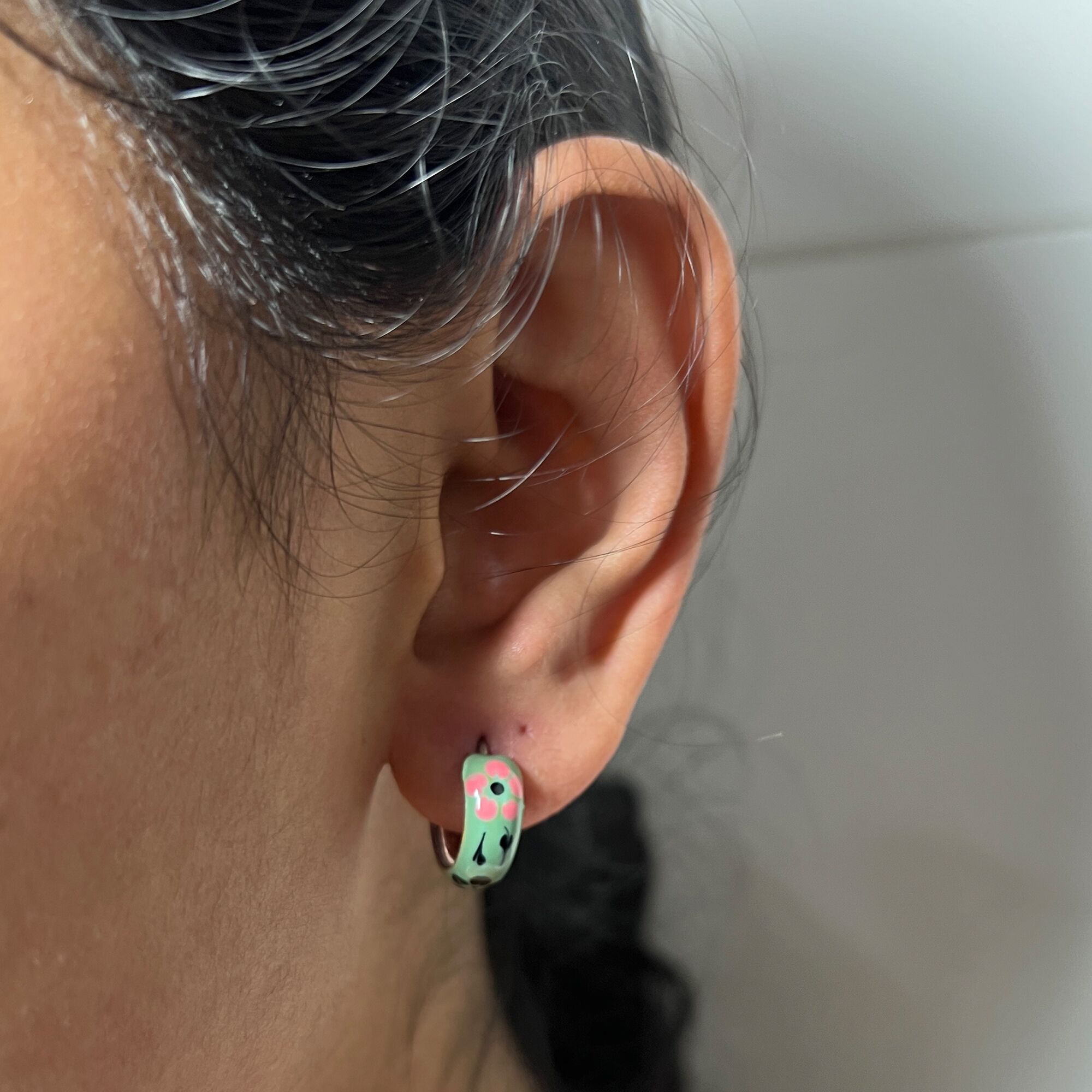 36 Mint Bloom Hoops from ekatvajewls