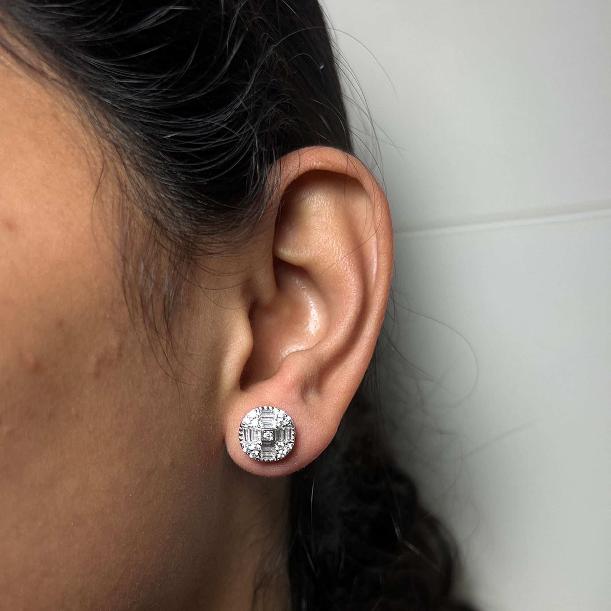 42 Full Moon Charm Studs from ekatvajewls