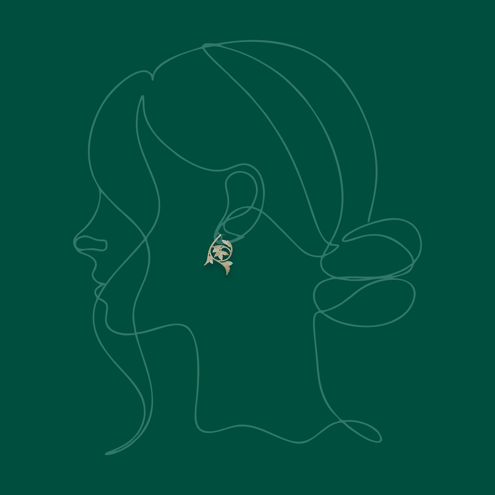 46 Dinty Gold Vines Earrings