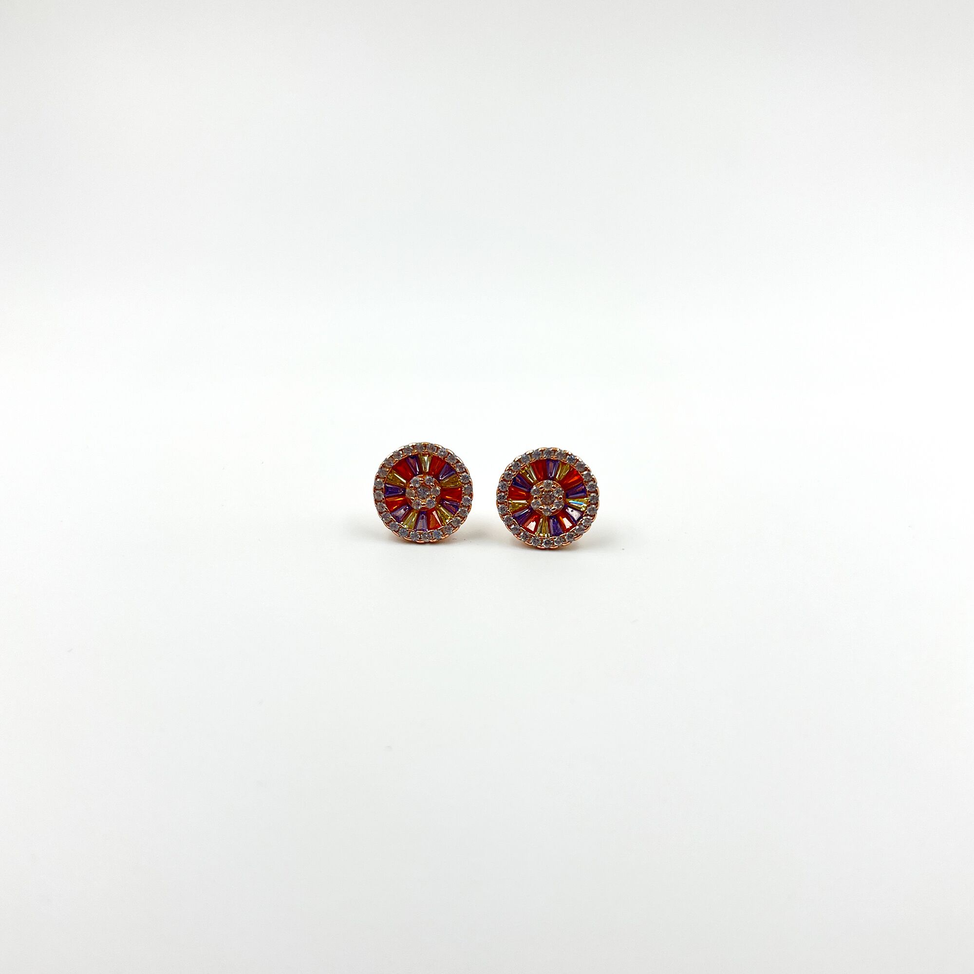 Rainbow Halo Earrings from ekatvajewls