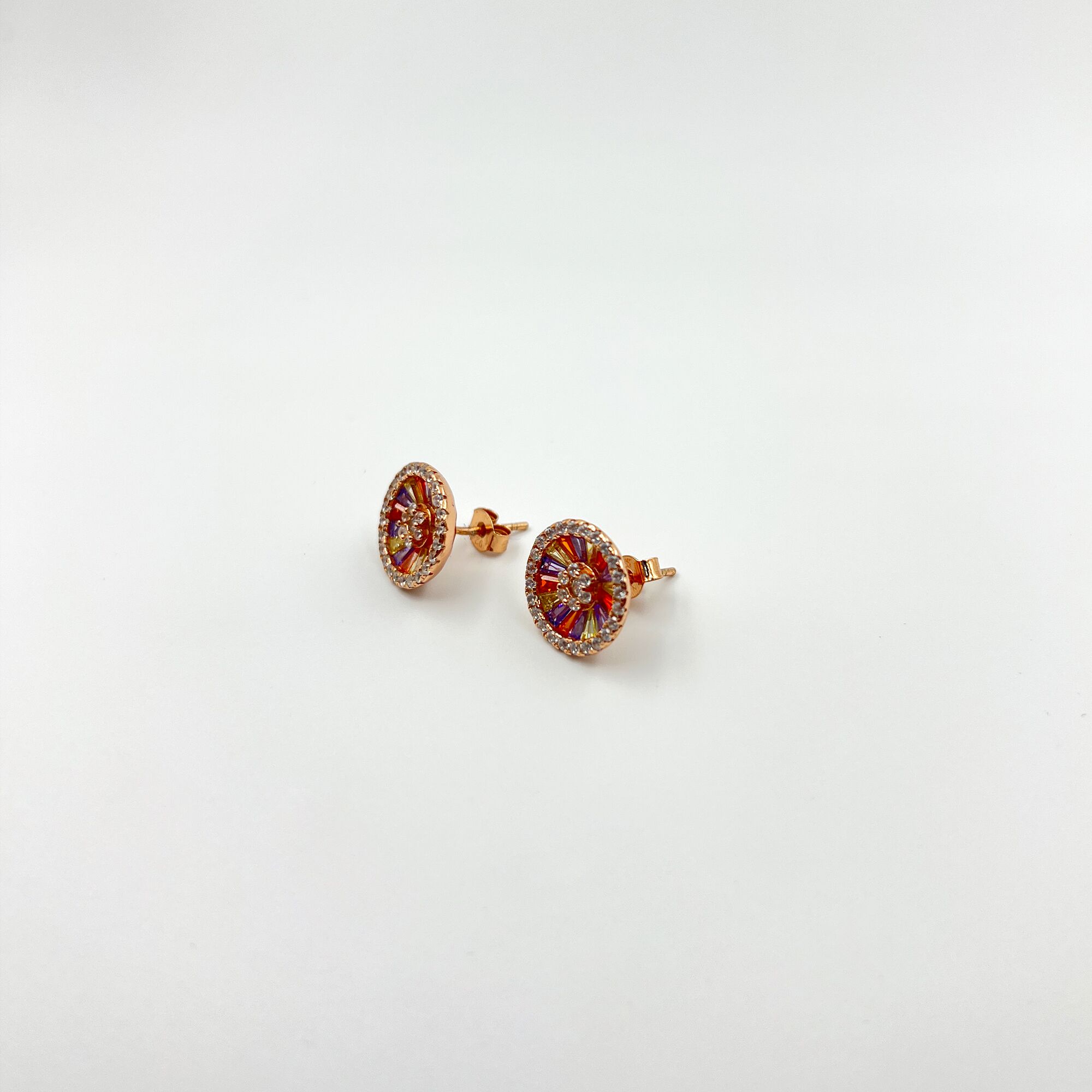 83 Rainbow Halo Earrings from ekatvajewls