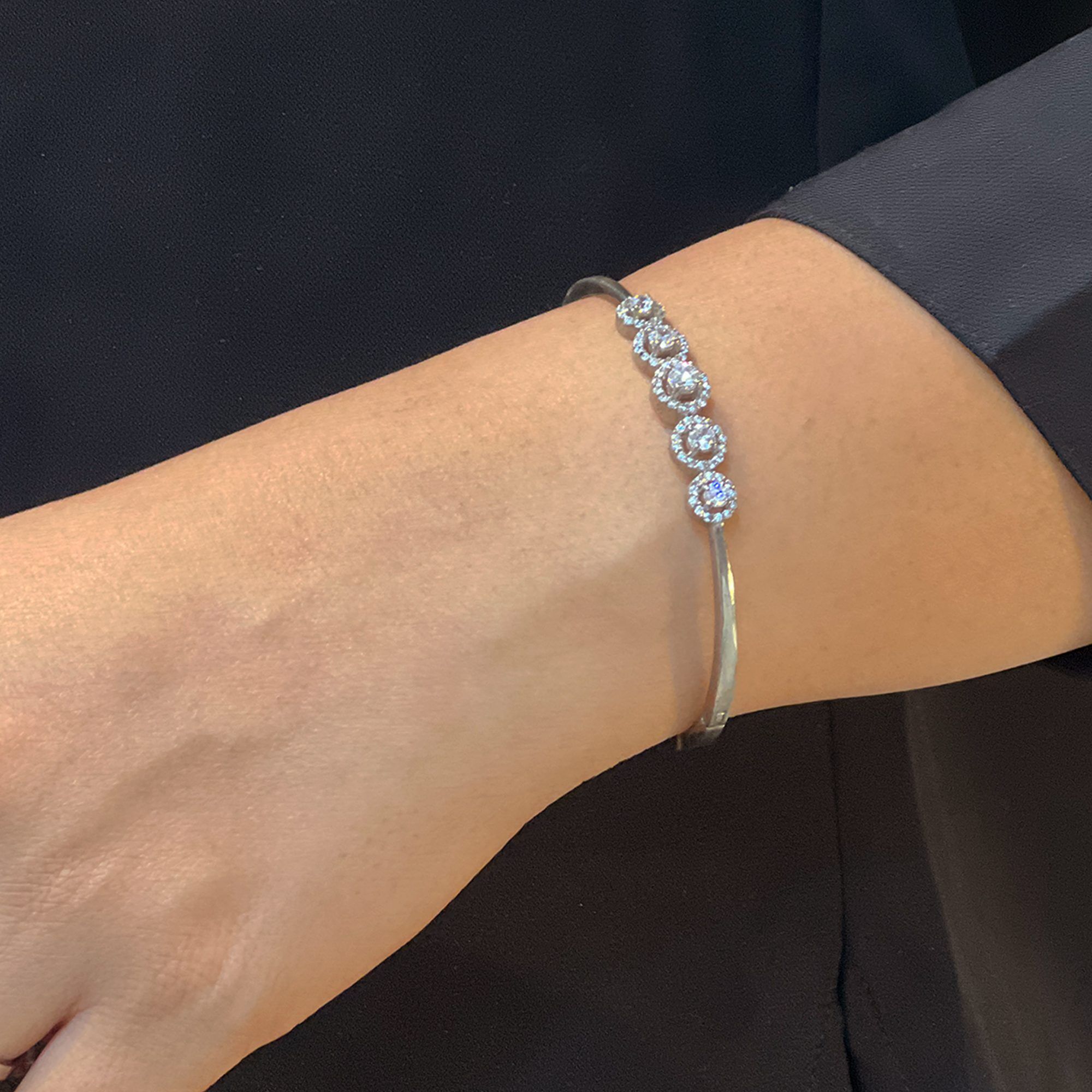 93 Aurora Five-Stone Bangle